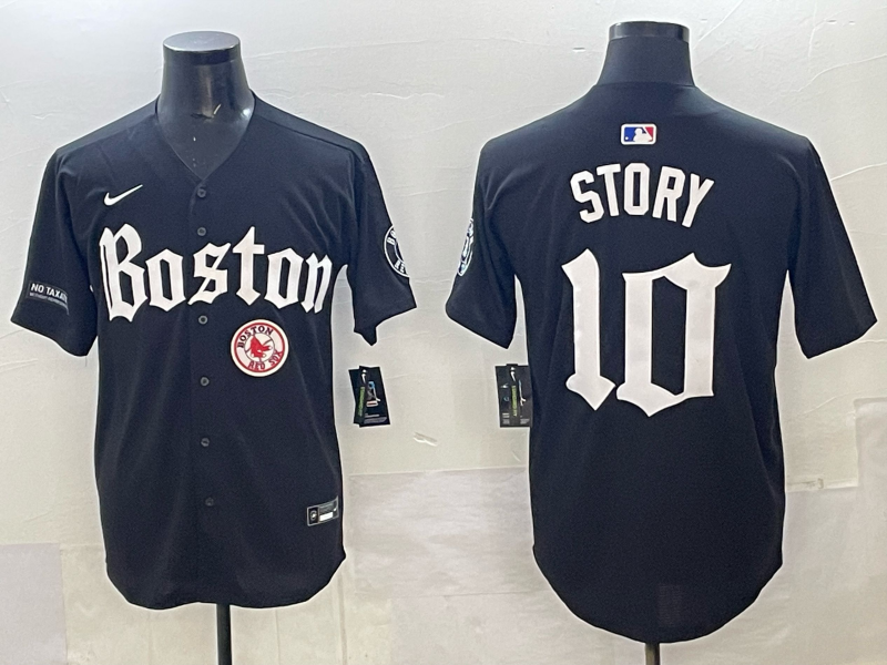Men Boston Red Sox #10 Story black 2025 Nike MLB Jersey 0011